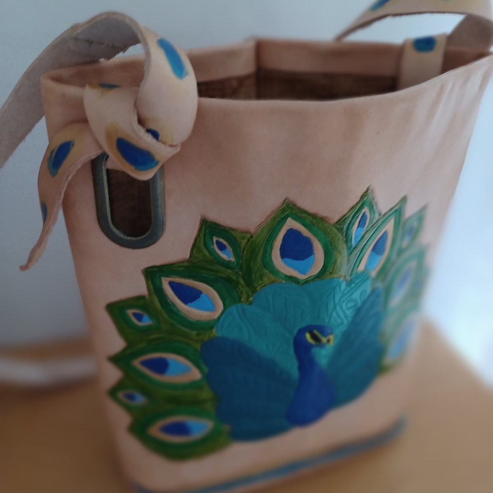 Leather Bucket Bag, Wine Tote, & Keychain (3-Piece Set)